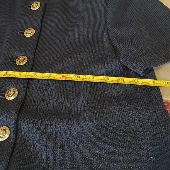 St. John Basics Navy Blue Knit Jacket. Size S. - Picture 9 of 10